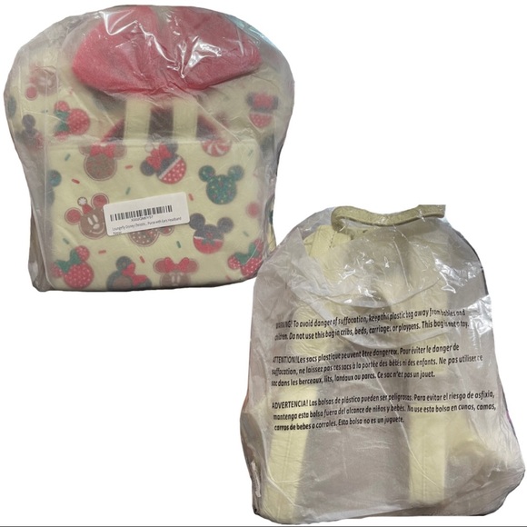 NWT Loungefly Disney Christmas Mickey & Minnie CookieBackpack w/Matching Ears main image 6